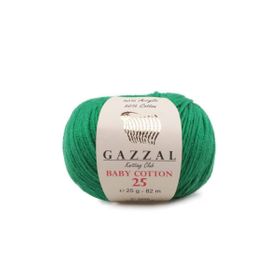 Gazzal 3456 Baby Cotton 25 El Örgü İpi Yeşil