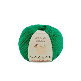Gazzal 3456 Baby Cotton 25 El Örgü İpi Yeşil