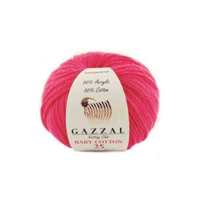 Gazzal 3458 Nar Çiçeği Baby Cotton 25 El Örgü İpi