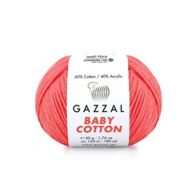 Gazzal 3460 Pembe Baby Cotton El Örgü İpi