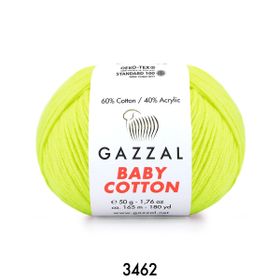 Gazzal 3462 Sarı Baby Cotton 25 El Örgü İpi