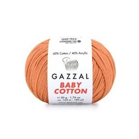 Gazzal 3465 Koyu Yavruağzı Baby Cotton El Örgü Ipi