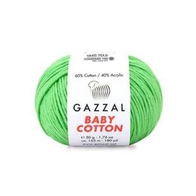 Gazzal 3466 Yeşil Baby Cotton El Örgü İpi