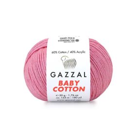 Gazzal 3468 Pembe Baby Cotton El Örgü İpi