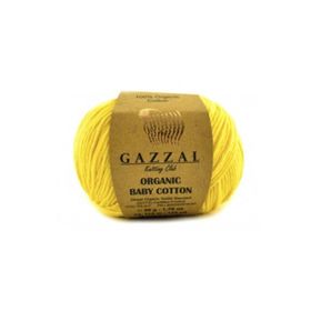 Gazzal 420 Sarı Organic Baby Cotton El Örgü Ipi