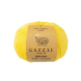 Gazzal 420 Sarı Organic Baby Cotton El Örgü Ipi