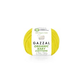 Gazzal 420 Sarı Organic Baby Cotton El Örgü Ipi