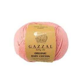 Gazzal 425 Pembe Organic Baby Cotton El Örgü Ipi