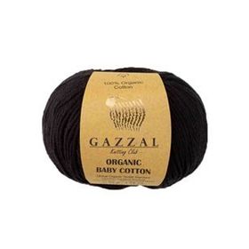 Gazzal 430 Siyah Organic Baby Cotton El Örgü Ipi