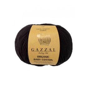 Gazzal 430 Siyah Organic Baby Cotton El Örgü Ipi