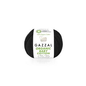 Gazzal 430 Siyah Organic Baby Cotton El Örgü Ipi