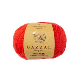 Gazzal 432 Kırmızı Organic Baby Cotton El Örgü İpi