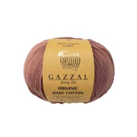 Gazzal 433 Kahverengi Organic Baby Cotton El Örgü Ipi