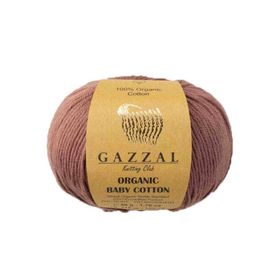 Gazzal 433 Kahverengi Organic Baby Cotton El Örgü Ipi