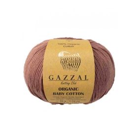 Gazzal 433 Kahverengi Organic Baby Cotton El Örgü Ipi