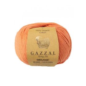 Gazzal 438 Turuncu Organic Baby Cotton El Örgü Ipi