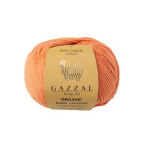 Gazzal 438 Turuncu Organic Baby Cotton El Örgü Ipi