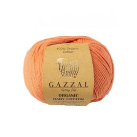 Gazzal 438 Turuncu Organic Baby Cotton El Örgü Ipi