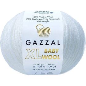 Gazzal 801 Beyaz Baby Wool El Örgü İpi
