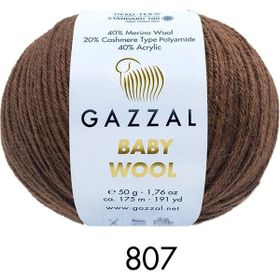Gazzal 807 Kahverengi Baby Wool El Örgü İpi
