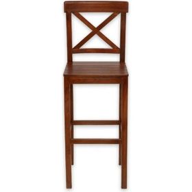 Gazzini Furniture Alaçatı Ahşap Ceviz Bar Sandalyesi