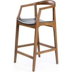 Gazzini Furniture Helsinki Iskandinav Ahşap Ceviz Bar Sandalyesi