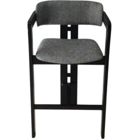 Gazzini Furniture Narvik Iskandinav Ahşap Siyah Bar Sandalyesi
