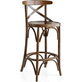 Gazzini Furniture Thonet Ahşap Ceviz Bar Sandalyesi