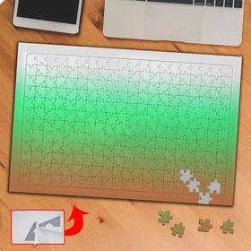 GD17 Gradyan Degrade Gradient Yeşil 240 Parça Puzzle Yapboz Tablo