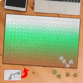 GD17 Gradyan Degrade Gradient Yeşil 240 Parça Puzzle Yapboz Tablo