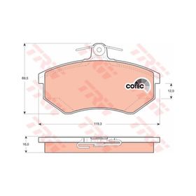 Gdb1048 16 mm Kalınlık Caddy I 1979 Ön Fren Balatası