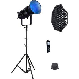 GDX EXC-180RGB-II Rgb Led Video Işığı Gridli 120 cm Octagon + 260 cm Kalın Işık Ayağı Full Set