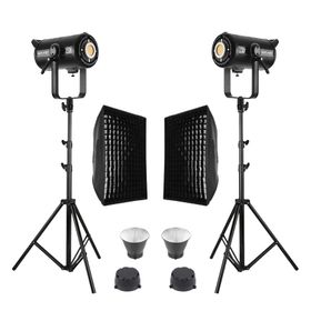 GDX EXC-400C-II 2'li Gridli 60x90 Softbox + 260 cm Kalın Işık Ayağı Full Set