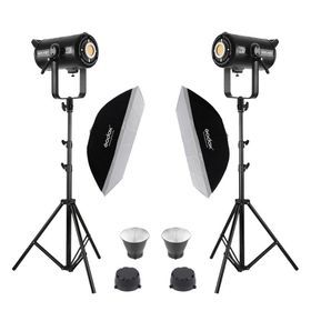 GDX EXC-400C-II 2'li Gridli 60x90 Softbox + 260 cm Kalın Işık Ayağı Full Set
