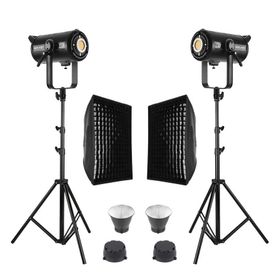 GDX EXC-400C-II 2'li Gridli 60x90 Softbox + 260 cm Kalın Işık Ayağı Full Set