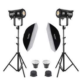 GDX EXC-400C-II 2'li Gridli 60x90 Softbox + 260 cm Kalın Işık Ayağı Full Set