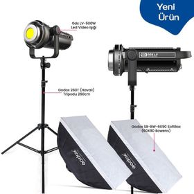 GDX LV-500W 2'li Led Video Işığı