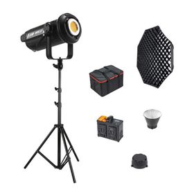GDX LV-700C-II B Bi Color Led Video Işığı Gridli 140 Octa Softbox + 260 cm Kalın Işık Ayağı Full Set