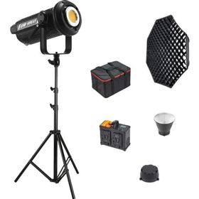 GDX LV-700C-II B Bi Color Led Video Işığı Gridli 140 Octa Softbox + 260 cm Kalın Işık Ayağı Full Set