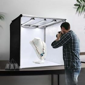 GDX Pro II 3 LED Işıklı 60x60 cm Ürün Çekim Çadırı