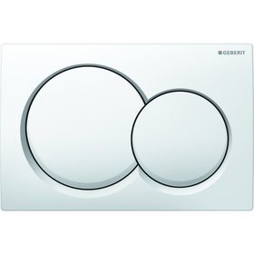 Geberit 115.035.11.1 Alpha01 Çift Basmalı Beyaz Kumanda Kapağı