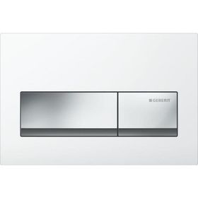 Geberit 115.060.11.1 Alpha50 Çift Basmalı Beyaz Kumanda Kapağı