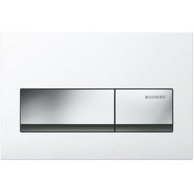Geberit 115.060.11.1 Alpha50 Çift Basmalı Beyaz Kumanda Kapağı