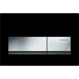 Geberit 115.060.DW.1 Alpha50 Çift Basmalı Siyah Kumanda Kapağı