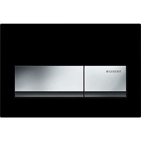Geberit 115.060.DW.1 Alpha50 Çift Basmalı Siyah Kumanda Kapağı
