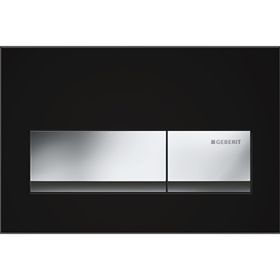 Geberit 115.060.DW.1 Alpha50 Çift Basmalı Siyah Kumanda Kapağı