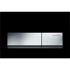 Geberit 115.060.DW.1 Alpha50 Çift Basmalı Siyah Kumanda Kapağı