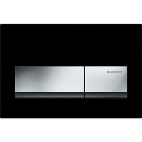 Geberit 115.060.DW.1 Alpha50 Çift Basmalı Siyah Kumanda Kapağı