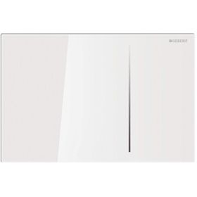 Geberit 115.625.SI.1 Sigma70 Beyaz Cam Pnömatik Deşarj Kumanda Kapağı