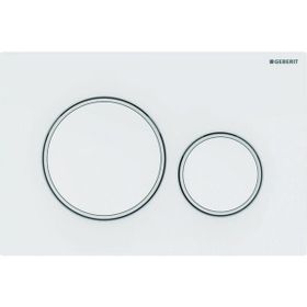 Geberit 115.882.01.1 Sigma 20 Beyaz Mat Beyaz Çift Basmalı Kumanda Kapağı